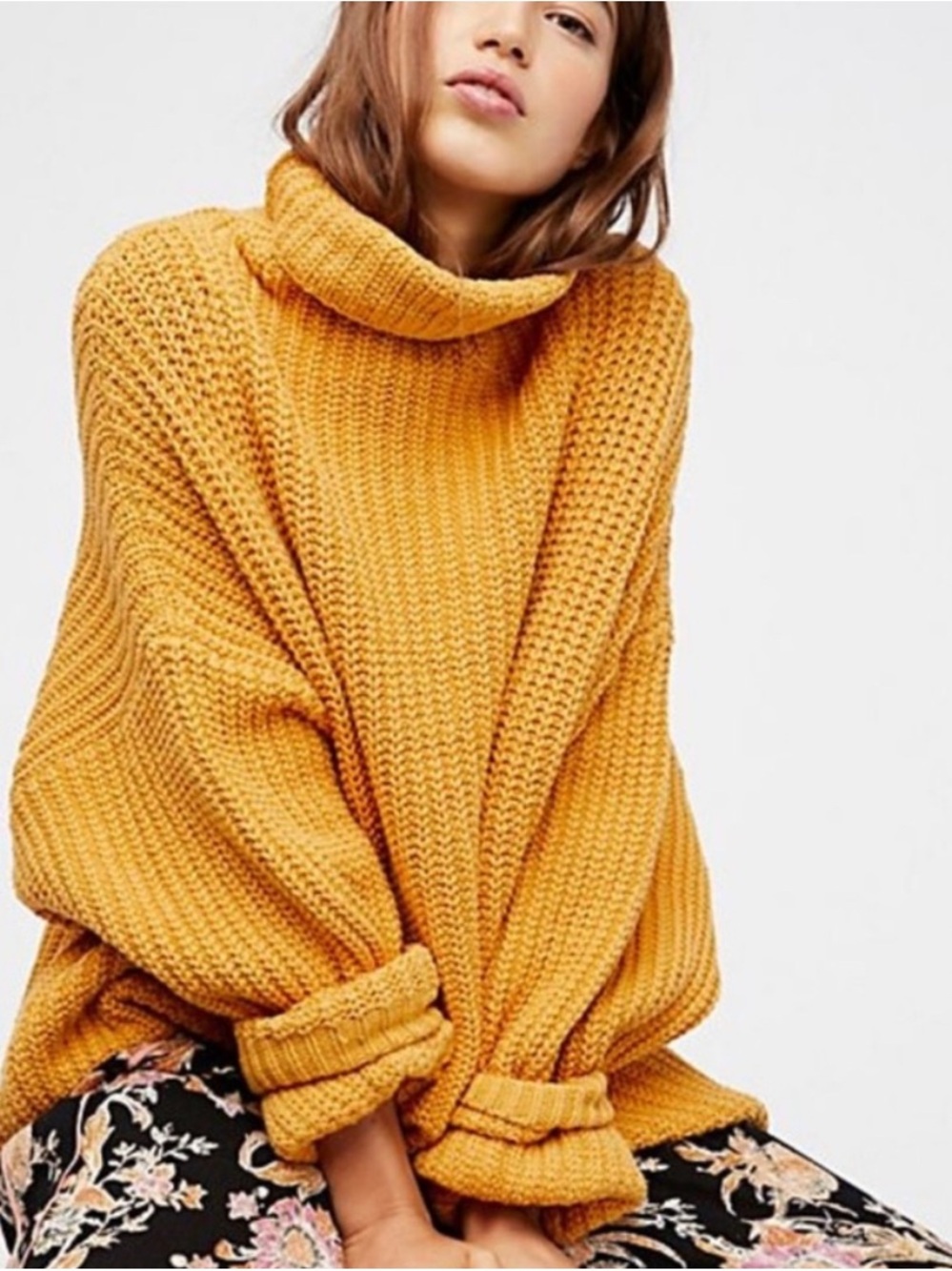Free People Swim Too Deep Sweater in Yellow, Size M